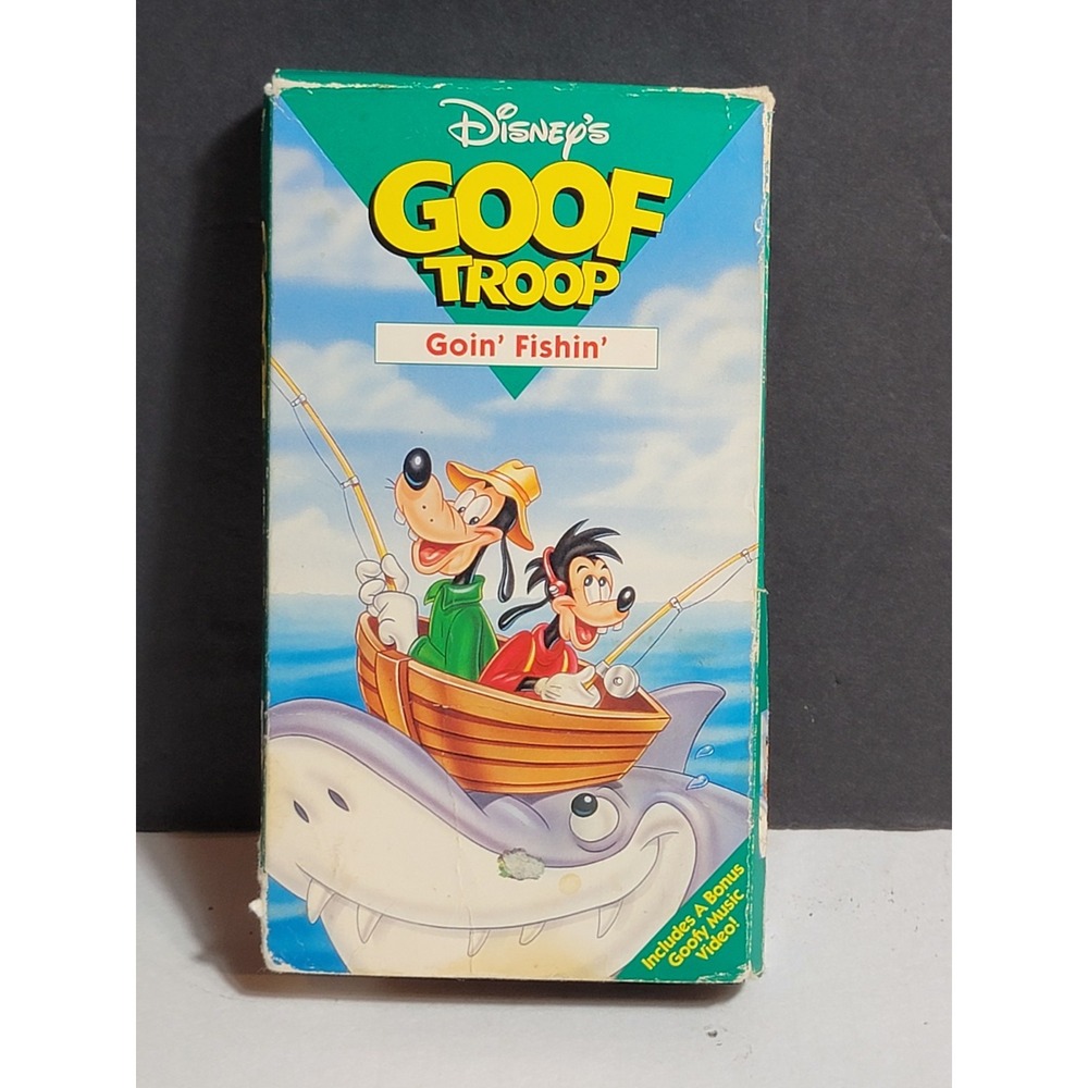 Disney Goof Troop Goin' Fishin' VHS Tape Tested Works Walt Disney Home Video